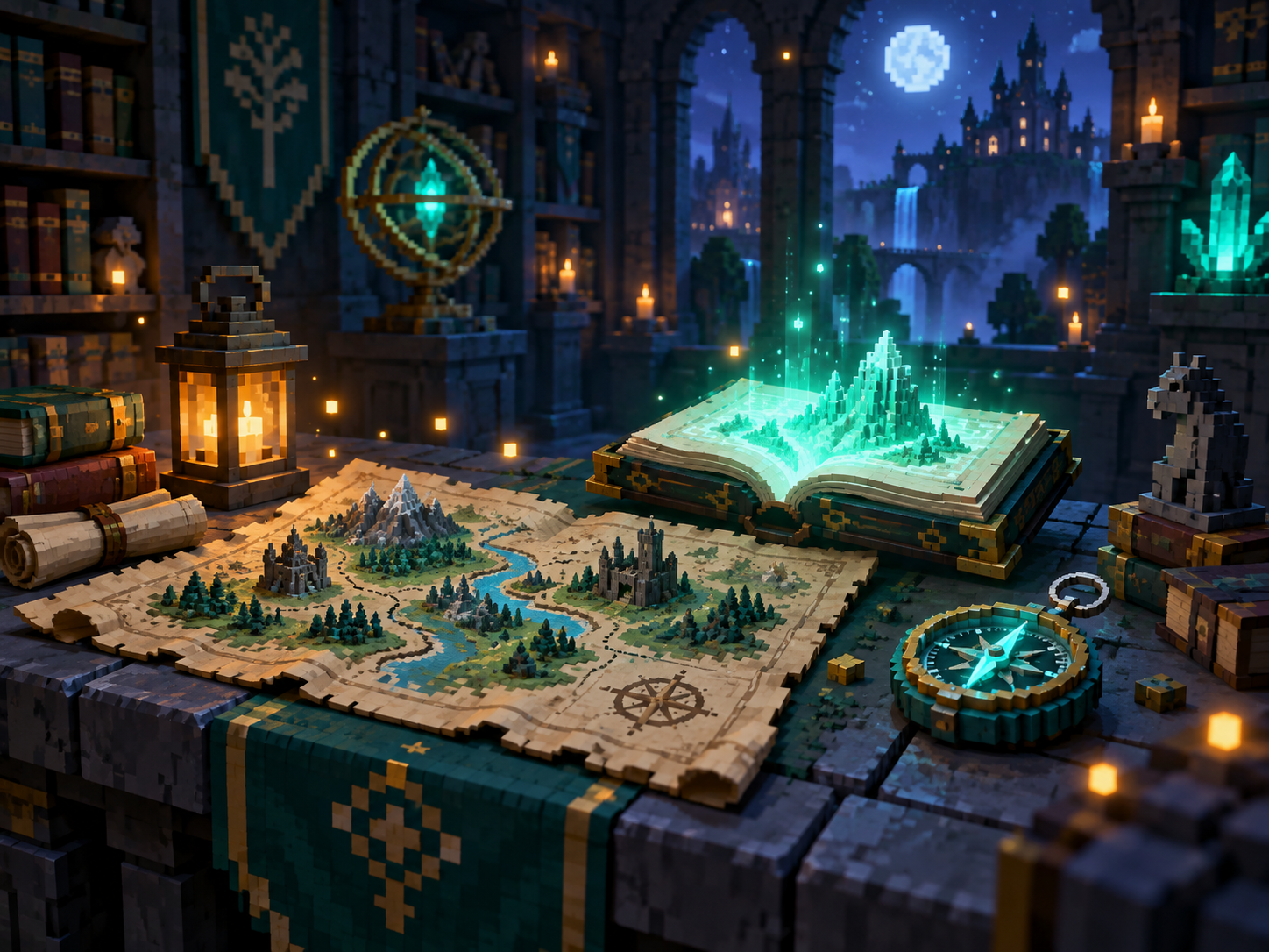 Original fan-made voxel artwork for Beginner guide